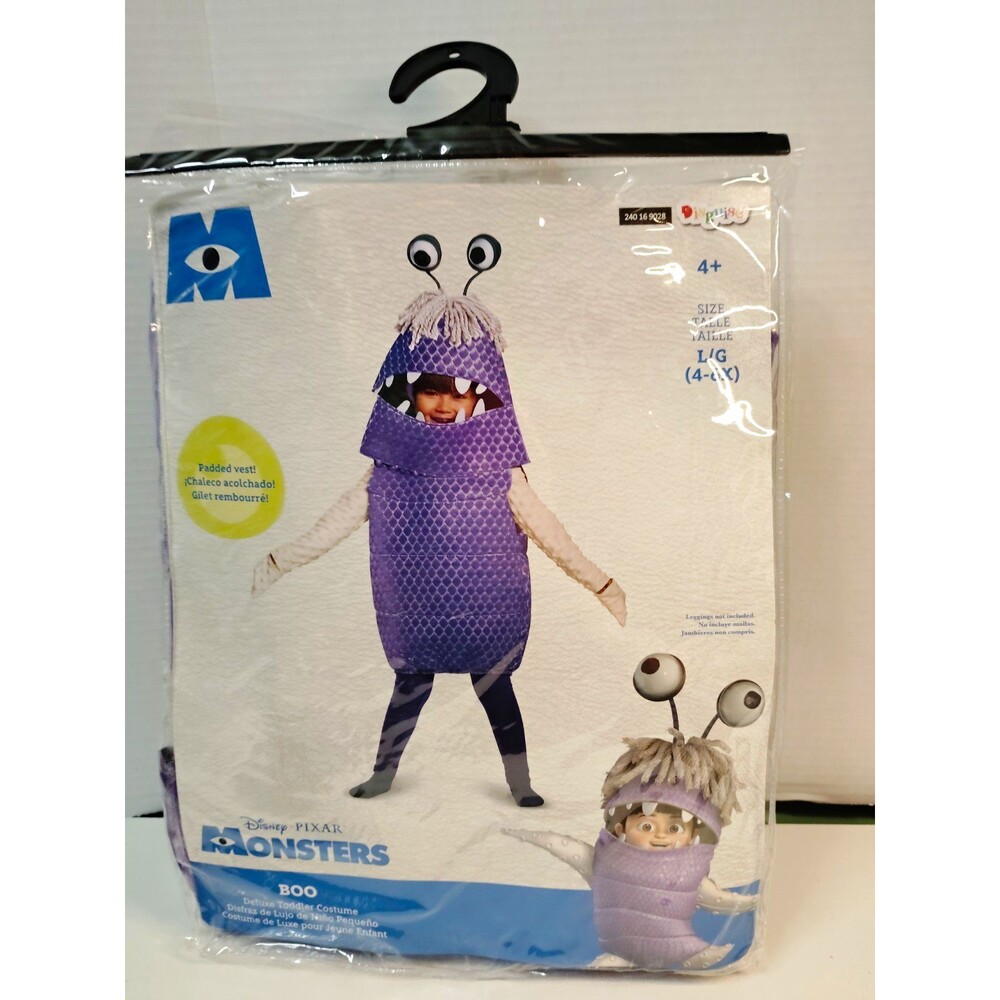 Disney Pixar Monsters University Boo Padded Costume Outfit L/G (4-6X) Purple